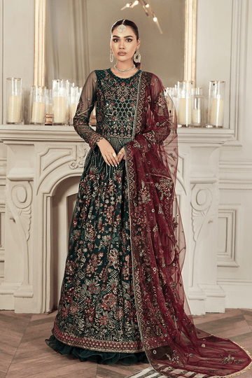 Zarif Pine Green Mehroz Collection 2022 Online Shopping